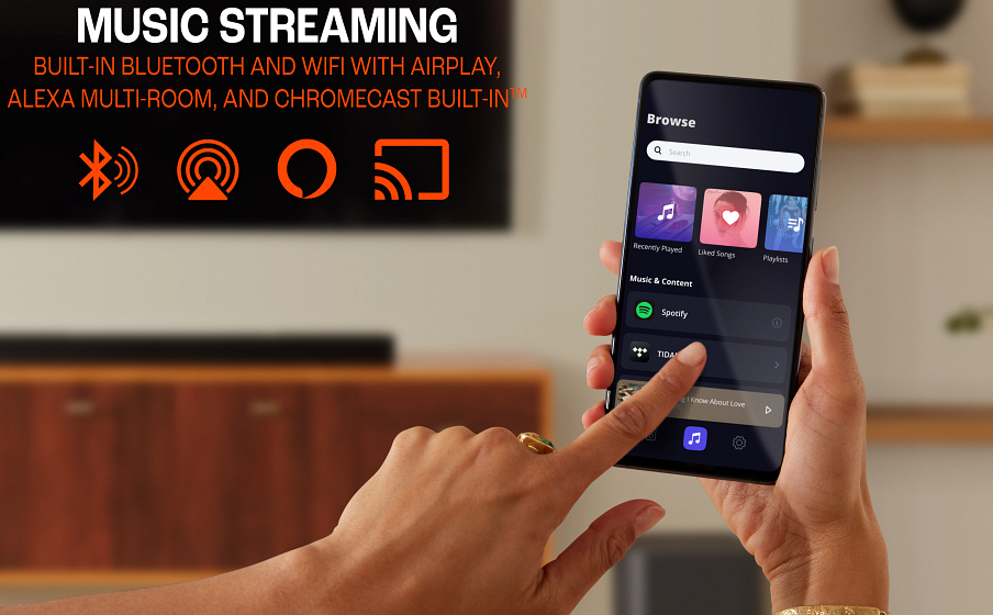 BAR 1300 Innebygget Wi-Fi med AirPlay, Alexa Multi-Room Music og Chromecast built-in™ - Image