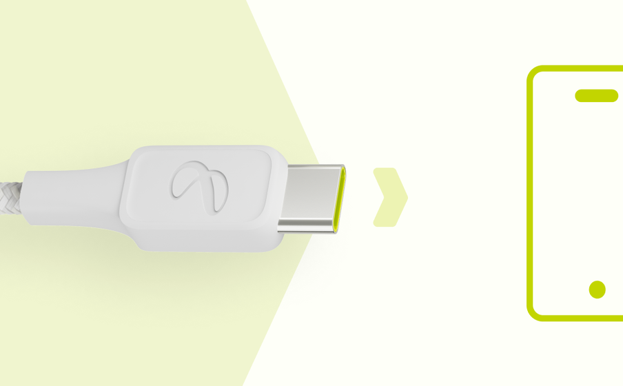 InstantConnect USB-A to USB-C Støtter hurtiglading på opptil 15 W - Image