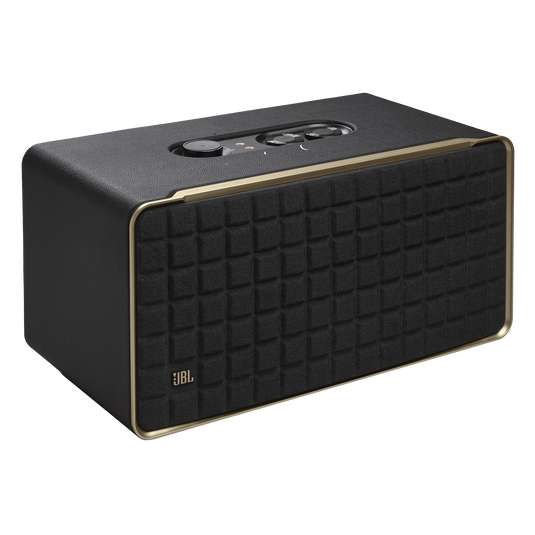 JBL Authentics 500 - Black - Hi-fidelity smart home speaker with Wi-Fi, Bluetooth and Voice Assistants with retro design. - Hero image number null