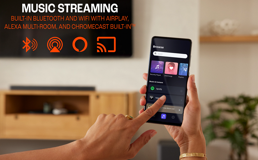 BAR 1000 Innebygget Wi-Fi med AirPlay, Alexa Multi-Room Music og Chromecast built-in™ - Image